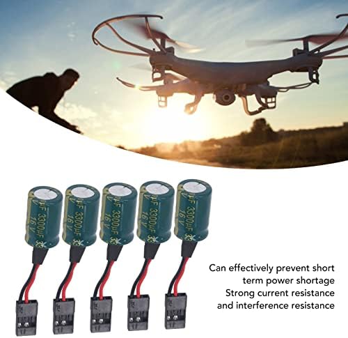 SUNGOOYUE 5kom RC zaštita napona dronova, 3300uf 16v veliki zaštitnik napona prijemnika dronova sa utikačem