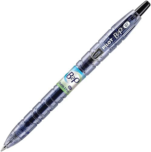 Pilot® Bottle to Pen B2P Gel olovke za uvlačenje, Fine tačke, 0,7 mm, 89% reciklirane, prozirna bačva, crno