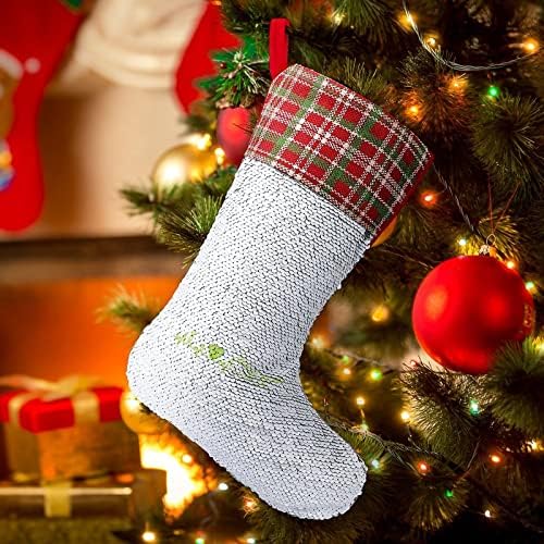 Softball Heartbeat Sequin Božićni čarapa Sjajni zid Viseći ukras ukras za Xmas Tree Holiday Party