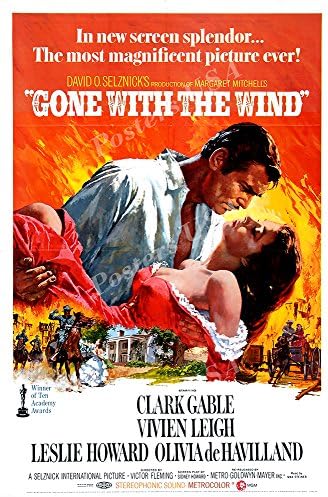 Gone with the Wind film Poster sjajni finiš napravljen u SAD - MOV238 )