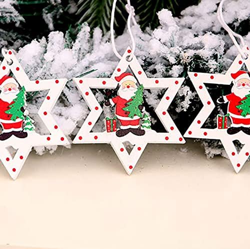 Ruio Door Garland ukrasi za božićne božićne ukrase Kreativnost Mini DIY božićni privjesak Božić iz šuplje od izdubljenog malog privjeske poklon Božić za stubište