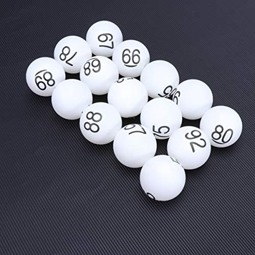 Toyandona 100pcs Plastični brojevi za tombole kuglice Stolni tenis Kuglice 4cm numerirana bingo