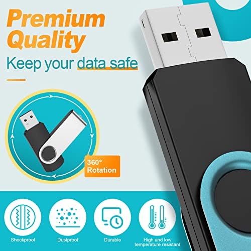 KepMem USB Flash Drive 2GB 5 Pakovanje Thumb Drive Bulk USB 2.0 Memory Stick 2 GB modni skok pogon za okretni