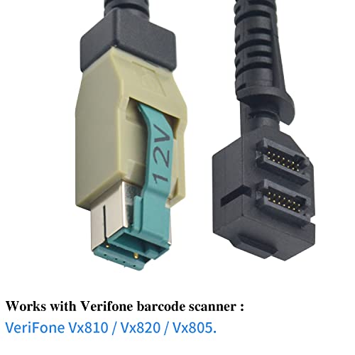 Poyiccot skener za verifone VX820, dual 14pin IDC ženski napajanje na 12V napajanje USB 8P produženog