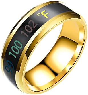 Prstenovi za žene 2023 rođendanski pokloni Prsteni par Inteligentni modni fizički prikaz Temperaturni prstenovi