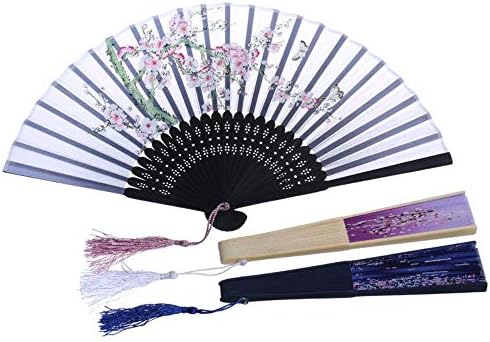 Htllt sklopivi ventilator u ruci ljetni vintage čipka svilena bambusova preklopna ruka za ruke Flower Dance