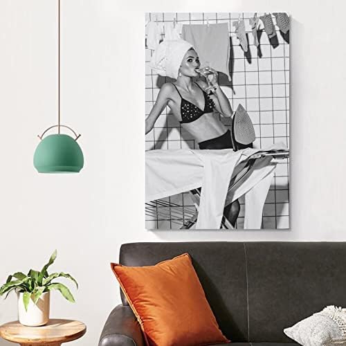Moderna umjetnička fotografija Poster žene piju i budu praonica fotografija Poster minimalistički