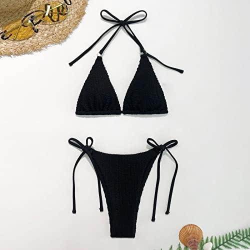 Dvodijelni bikini setovi za ženske rezovene za odgajivače od plitka visokog struka za kupaći kostim za kupanje