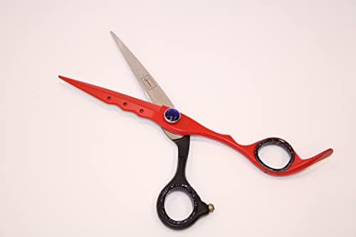 Profesionalna brijač za kosu Styler makaze crvena n crna boja 6,7 ​​inča, uključujući odmor za prste