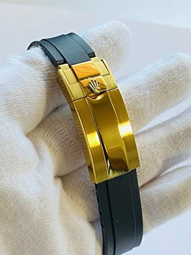 Custom 24K Gold 45mm iwatch serije 7 nehrđajući čelik sa crnim oysterflex rolex band GPS LTE