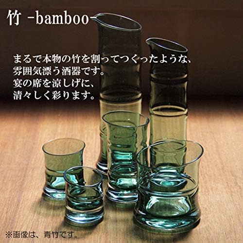 Staklo stilski : Hirota staklo 115069 85-W ledeno Bambusovo staklo, φ3. 5 x H3. 5 inča, 8.1 fl oz, proizvedeno u Japanu