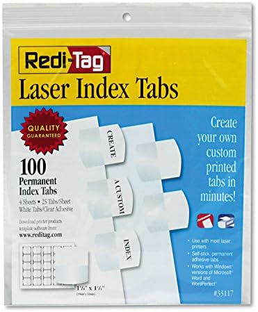 Redi-Tag 33117 Indeksne Kartice Za Lasersko Štampanje 1 1/8 Inča Bijele 100 / Pakovanje