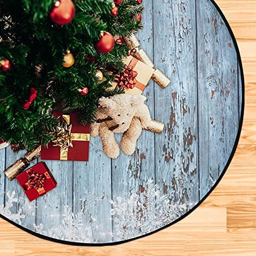Drveni snijeg božićnog stabla mat vodootporan stalke za stalke Mat tepih ispod božićnog stabla Pribor za Xmas Ornament Holiday Hodni dom 28 inča