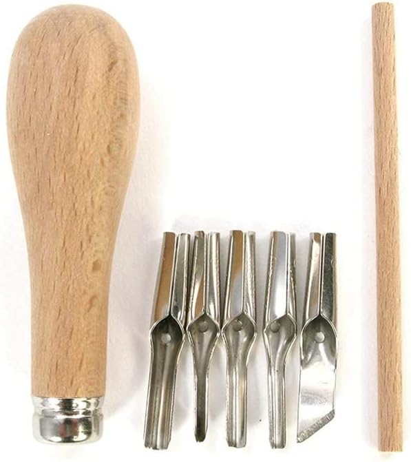 2x Lino blok rezanje gumeni pečat rezbarenje alata sa 10 oštrica Drvo ručka grafika rezbarenje alata Set -