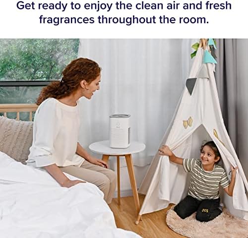 LeVoit Pročistači zraka za spavaću sobu dom, crni i amp; pročistač zraka za kućnu spavaću sobu, HEPA osvježivači filtrirajte sredstvo za čišćenje male sobe s mirisnom spužvom, 1 pakovanje, Bijelo