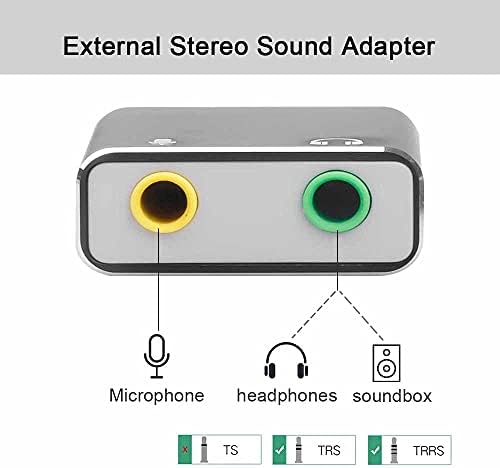XXXDXDP Vanjska USB zvučna kartica tipa C / USB do 3.5 mm SB Audio Adapter slušalice mikrofon