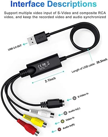 LalaMax USB tip A 2.0 Audio / Video Converter, VHS do digitalnog pretvarača, Digital Audio Cartica za Mac OS