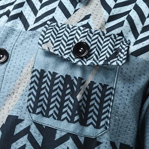 XXBR 2022 Nova muška košulja za jaknu jesen dugi rukav modni gumb dolje dolje Etnic Boho Print Dvostruki džepovi