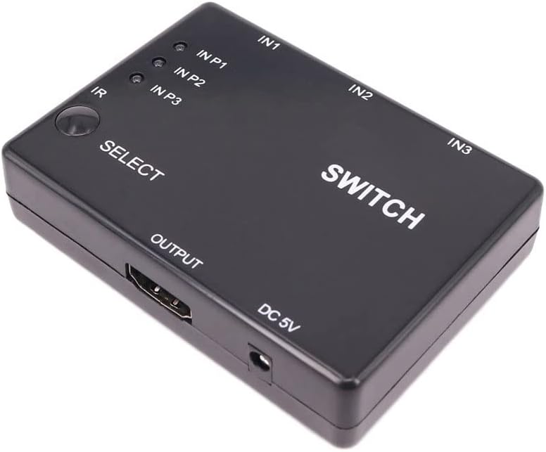 EBTools HDMI prekidač, 3 u 1 iz pune 1080p HDMI razdjelnik, daljinski upravljač HDMI port kutija za DVD uređaj za digitalni TV LCD monitor
