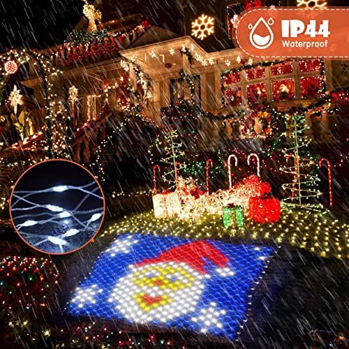 Hezbjiti božićne svjetla Santa Claus ukrasi na otvorenom 320LED 4,26FL x 3,94ft vodootporna LED