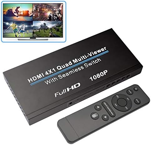 HDMI multi-prekidač 4x1, Nierbo HDMI Quad Multi-Viewer 4 u 1 out HDMI prekidač 1080p HDMI beamble IR kontrola 3D podrška 5 načina za PC / STB / DVD