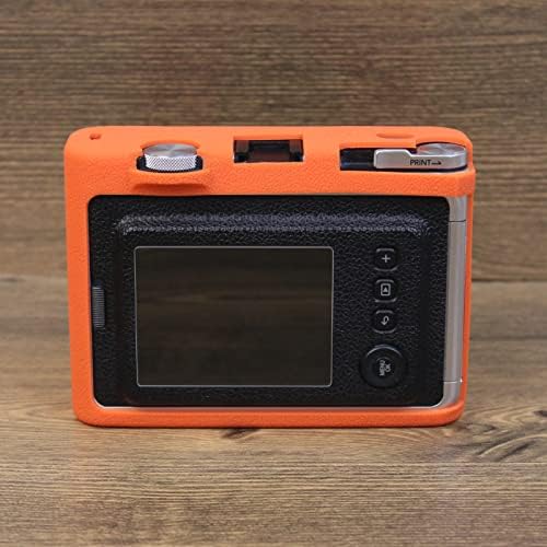 MUZIRI KINOKOO Mini EVO Case silikonska zaštitna futrola - lagana torbica od meke gume za lako nošenje-kompatibilno za Fuji Instax Mini EVO trenutnu kameru, narandžastu, kozmetičku futrolu