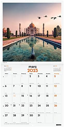 Finocam - kalendar 2023 Zidne slike 30x30 za pisanje januara 2023. - 20. decembra 2023. čuda svjetskog