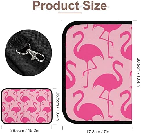 Pink Flamingo Bi-Fold Tool Organizator držača Džepne multifunkcijske tkanine prekrivene torbe za alat Zip oko novčanika