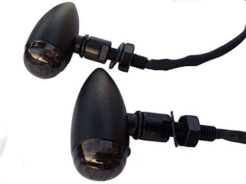MotorToGo Crni metak motocikl LED žmigavac LED indikatori Žmigavci sa dimnim sočivom kompatibilni za 1992