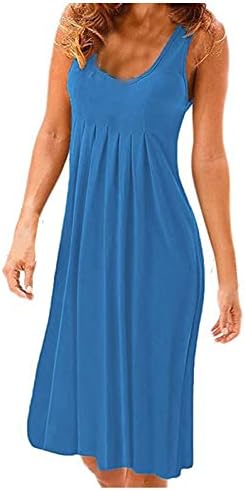 Fqzwong ljetne haljine za žene 2023 odmor na plaži Casual elegantan sarafan bez rukava seksi Party Club lepršava