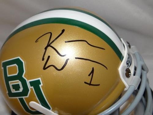 Kendall Wright autographed Baylor nosi zlatni Schutt Mini šlem-JSA W autographed College Mini Helmets