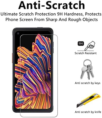 HD zaštitnik ekrana za Samsung Galaxy Xcover Pro, （2pack）9h tvrdoća zaštitni Film od kaljenog stakla protiv