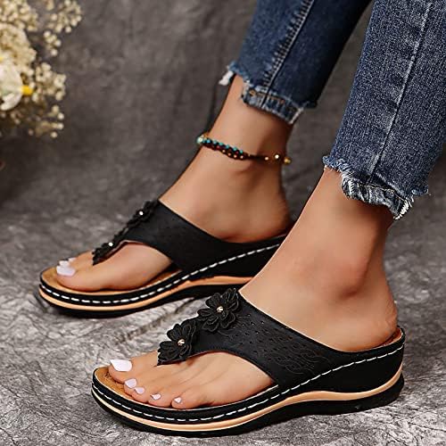 Gufesf sandale Žene Dression Summer Stan, Ženska luka Podrška Sandale Ortotic Udobne otvorene cipele za nožni flip