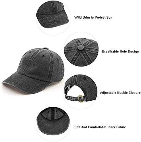 4 pakovanja muškarci za žene bejzbol sunčeve šešire Ljeto Vintage oprati bejzbol kapu otac za
