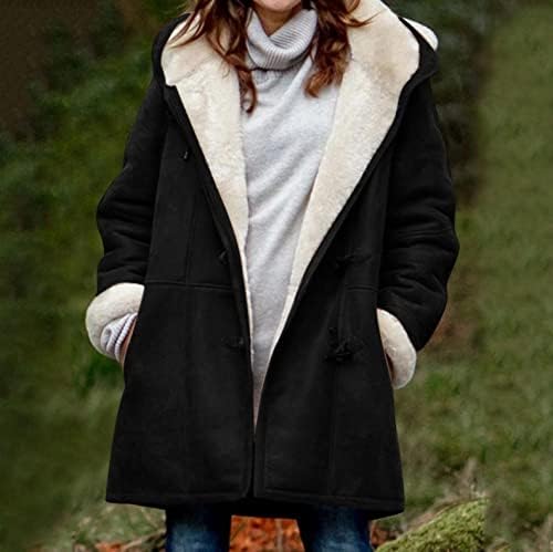 Aodong zimski kaputi za žene plus veličine Fuzzy Fuzy Fleece Oblikovane jakne Topla parka rever