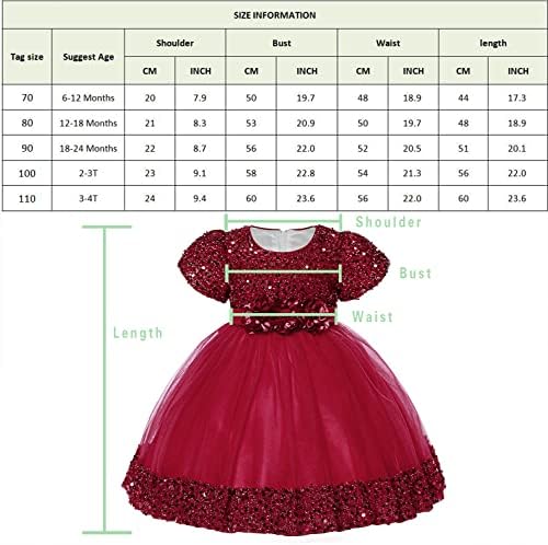 Djevojke AGQT TODDLER Sequin Tutu Dress Dress Drivess Haljina 6M-4T