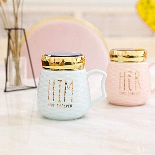Htllt domaćinsku keramičku čaj za vodu ogledalo pokrivač keramičkog čaša čaša za vodu Par mlijeko šalica