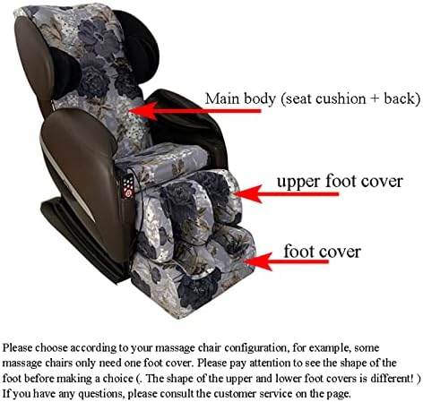 RIYIFER odvojiva Navlaka za masažnu stolicu, periva Shiatsu Navlaka za masažu cijelog tijela od rastezljive tkanine za zaštitu masažnih stolica,Navlaka za stopala 1+2