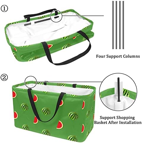 Ratgdn torba za višestruku za višestruku za višekratnu upotrebu kutije za skladištenje, lubenica uzorak uzorak