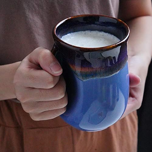 Porcelanski 18oz Novost s lijeve ručne ručke ručne ručke, šolja za kavu, šoljicu čaja, poklon za porodične prijatelje i par - izmaglica