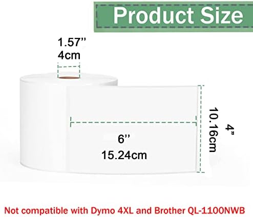 Joatuxul 4'×6 ' papir za naljepnice 500 kom / rola za naljepnicu za naljepnicu pritner naljepnica za otpremu.1roll,