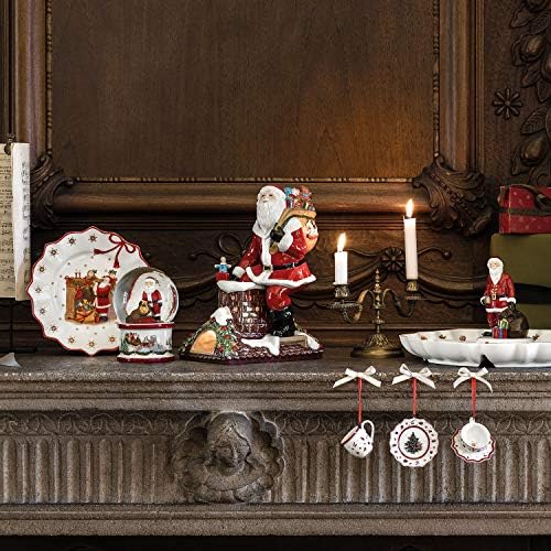 Villeroy & Boch Božić Santa pored drveta, dekorativna figurica Maoffrom tvrda Pasta porcelan, vosak, zelen/Multi-boji, 20 x 17 x 23 cm, Tealight