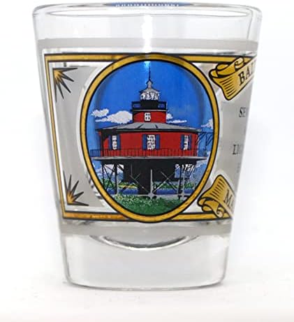 Baltimore Maryland Seven Foot Knoll Lighthouse Shot Glass