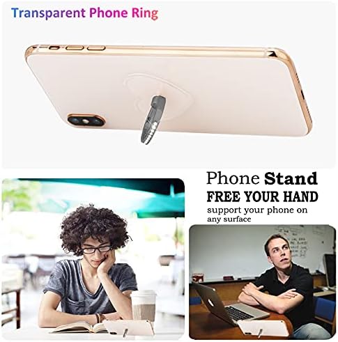 lenoup transparentni Držač prstena za mobilni telefon za srce,postolje za držanje prstena za prstenje, Bling