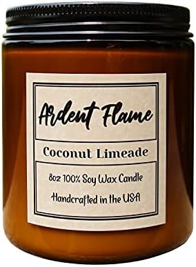 Ardent plamen svijeće | Kokosov limeade | prirodna soja svijeća za kućni dekor | Visoko mirisan | Premium