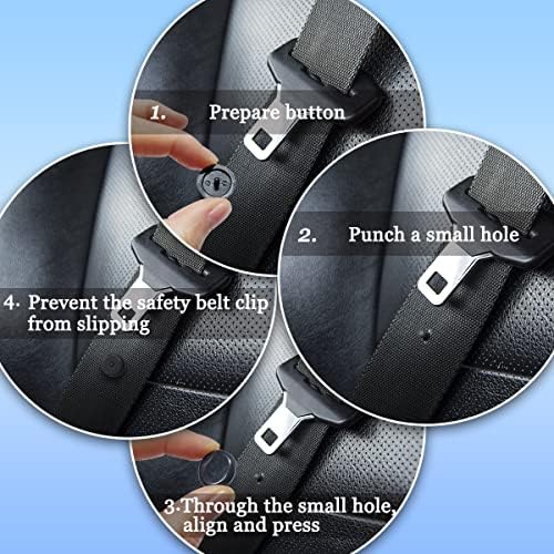 5 seta Universal Fit Seatbelt komplet za zaustavljanje sigurnosnog pojasa, dugme za sigurnosni
