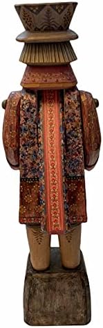 Drvena figura trgovac Orašarom 15,35 visoka rezbarena i ručno oslikana od strane ruskih zanatlija. Uređenje Doma.Ručno rađeno u Rusiji.