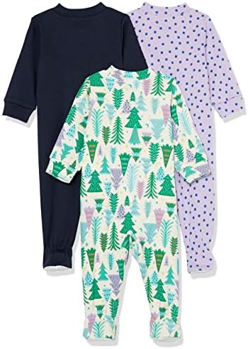 Essentials Unisex Mali i bebe 'Snig-Fit pamučni nožni za spavanje Pajamas, Multipapsi
