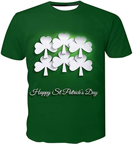 Wocachi St. Patrick's Day Muška majica za tmitore kratkih rukava Zeleni grafički grafički tee smiješni gnomi