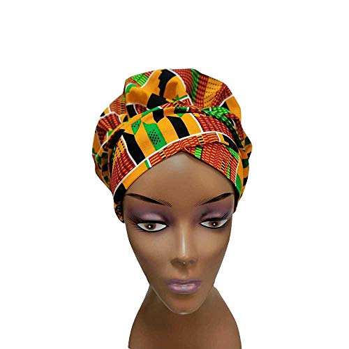 AFRICSTYLE ženski afrički Print hauba za kosu turbani glave glave spavaći šal Ankara, Color_1, 1 Count